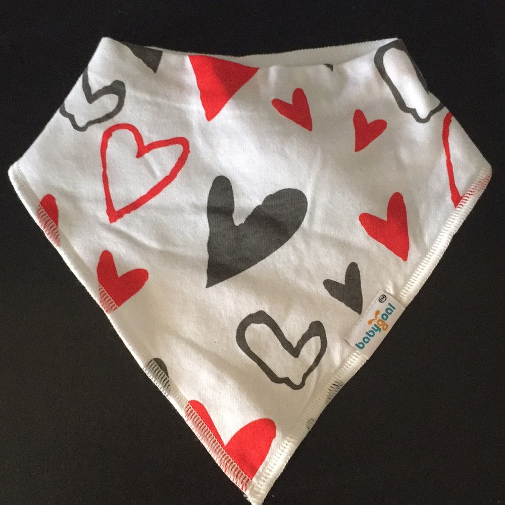 BabyGoal Hearts Baby Bandana Drool Bib